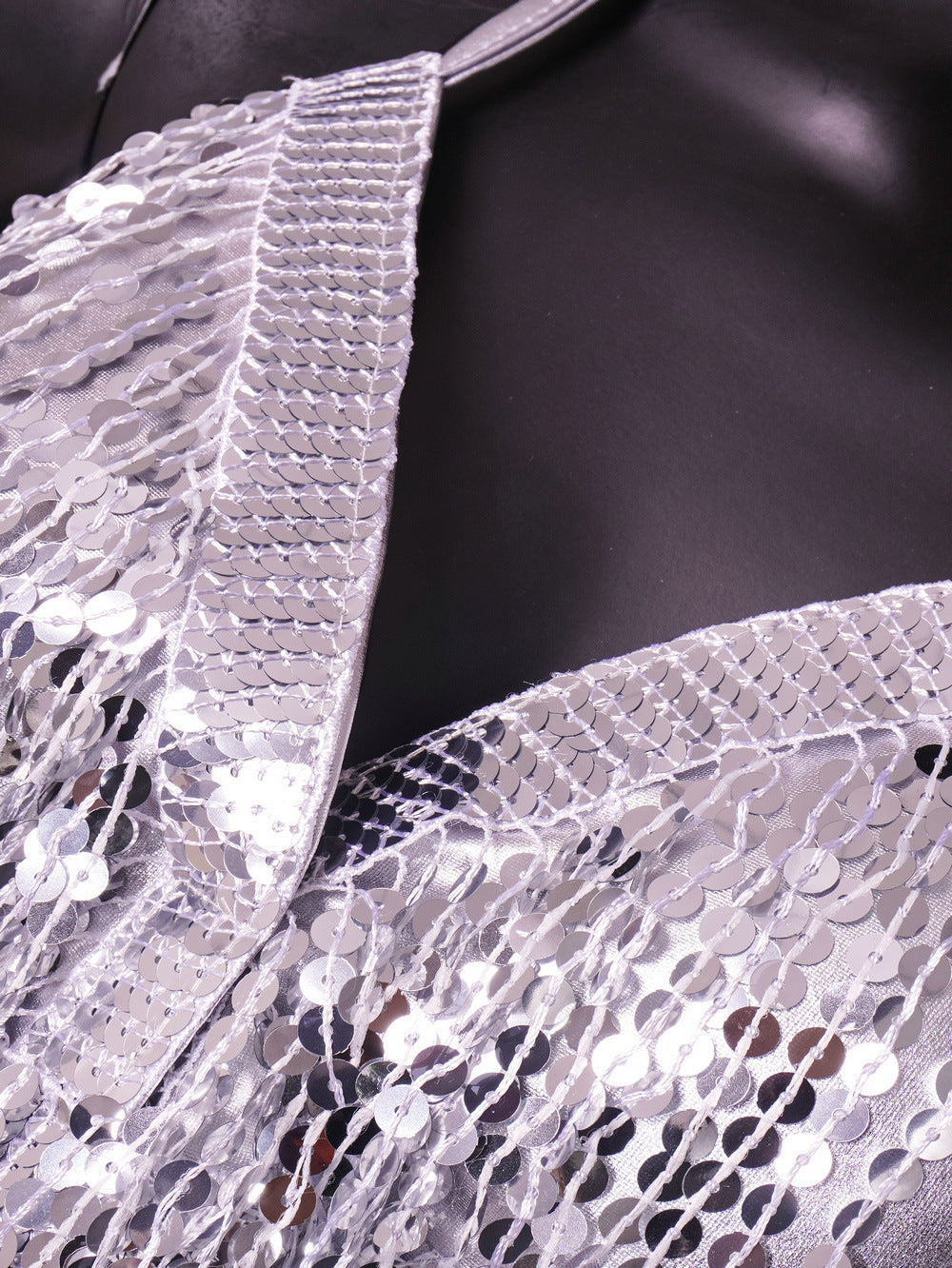 セクシーなフラッシュダイヤモンドレースアップドレス