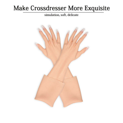 Female Gloves With Skin Texture for Crossdresser